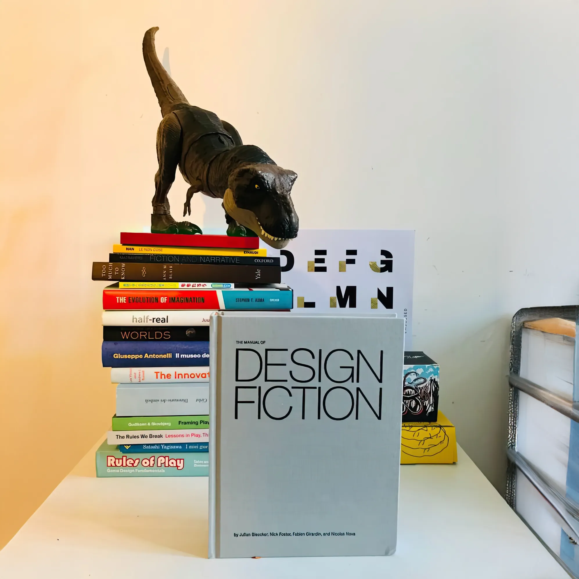 A photo from or of the book The Manual of Design Fiction (Hardcover) by Julian Bleecker