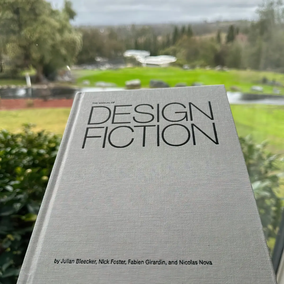 A photo from or of the book The Manual of Design Fiction (Hardcover) by Julian Bleecker