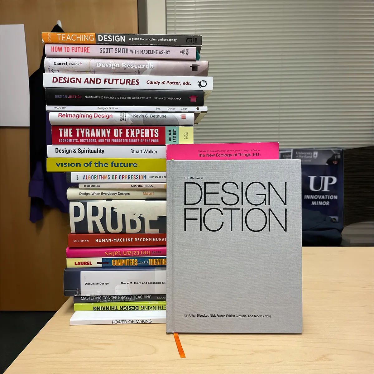 A photo from or of the book The Manual of Design Fiction (Hardcover) by Julian Bleecker