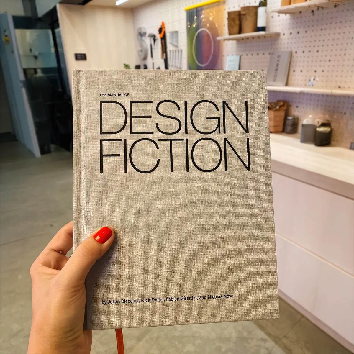 A photo from or of the book The Manual of Design Fiction (Hardcover) by Julian Bleecker