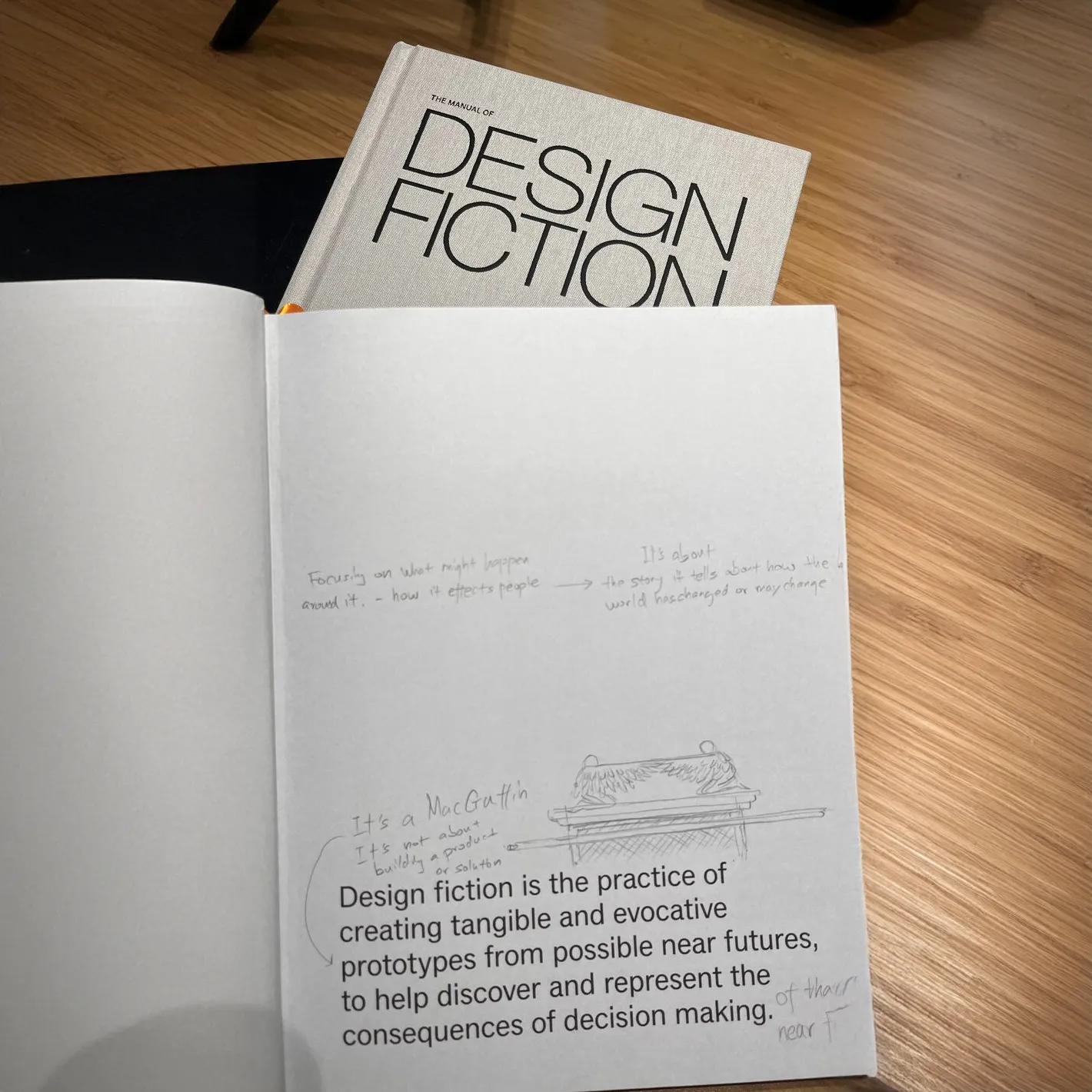 A photo from or of the book The Manual of Design Fiction (Hardcover) by Julian Bleecker