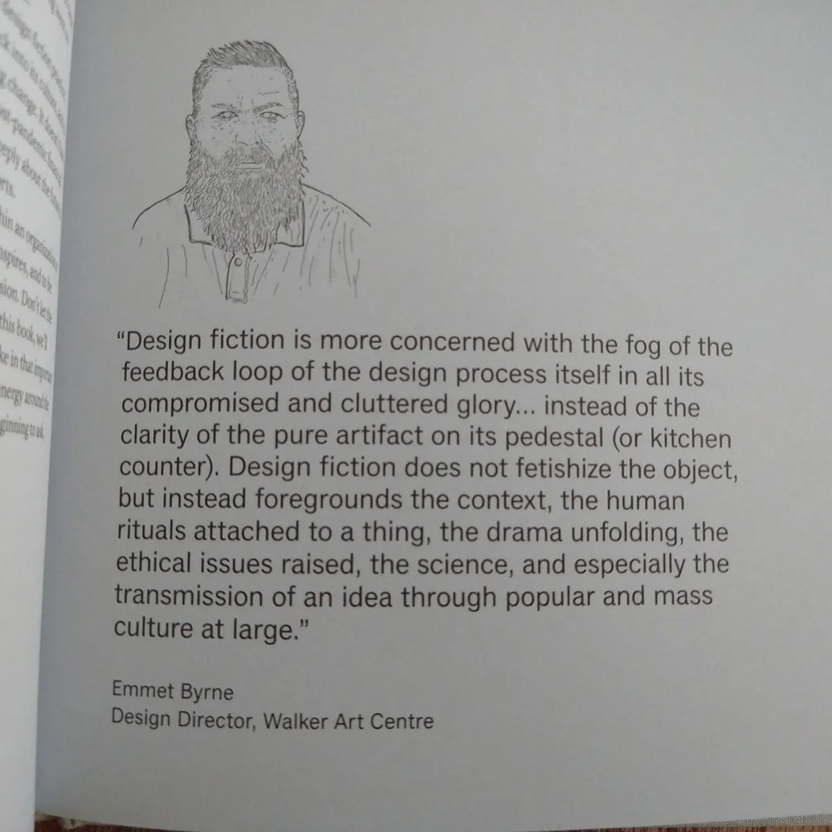 A photo from or of the book The Manual of Design Fiction (Hardcover) by Julian Bleecker