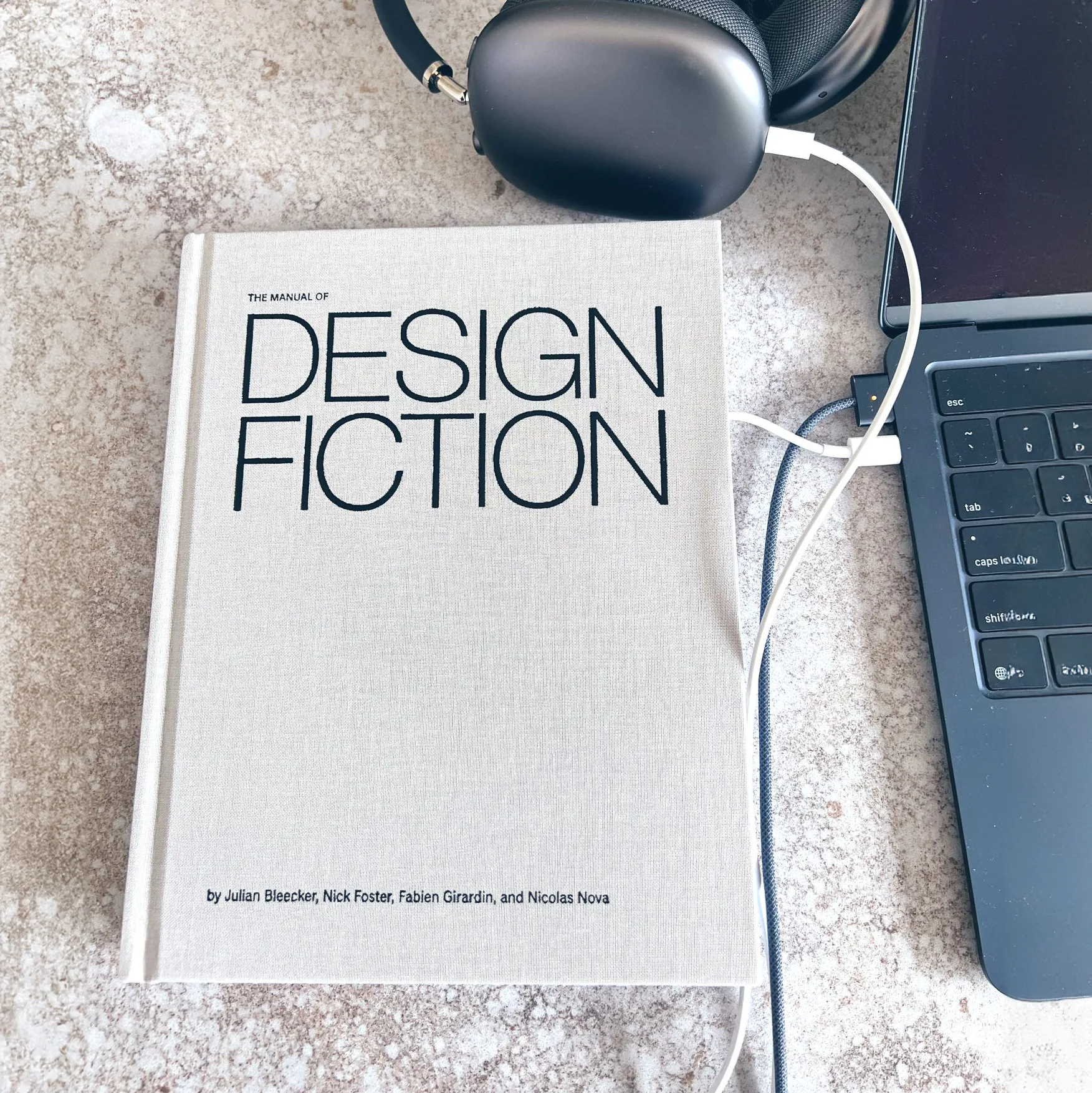 A photo from or of the book The Manual of Design Fiction (Hardcover) by Julian Bleecker