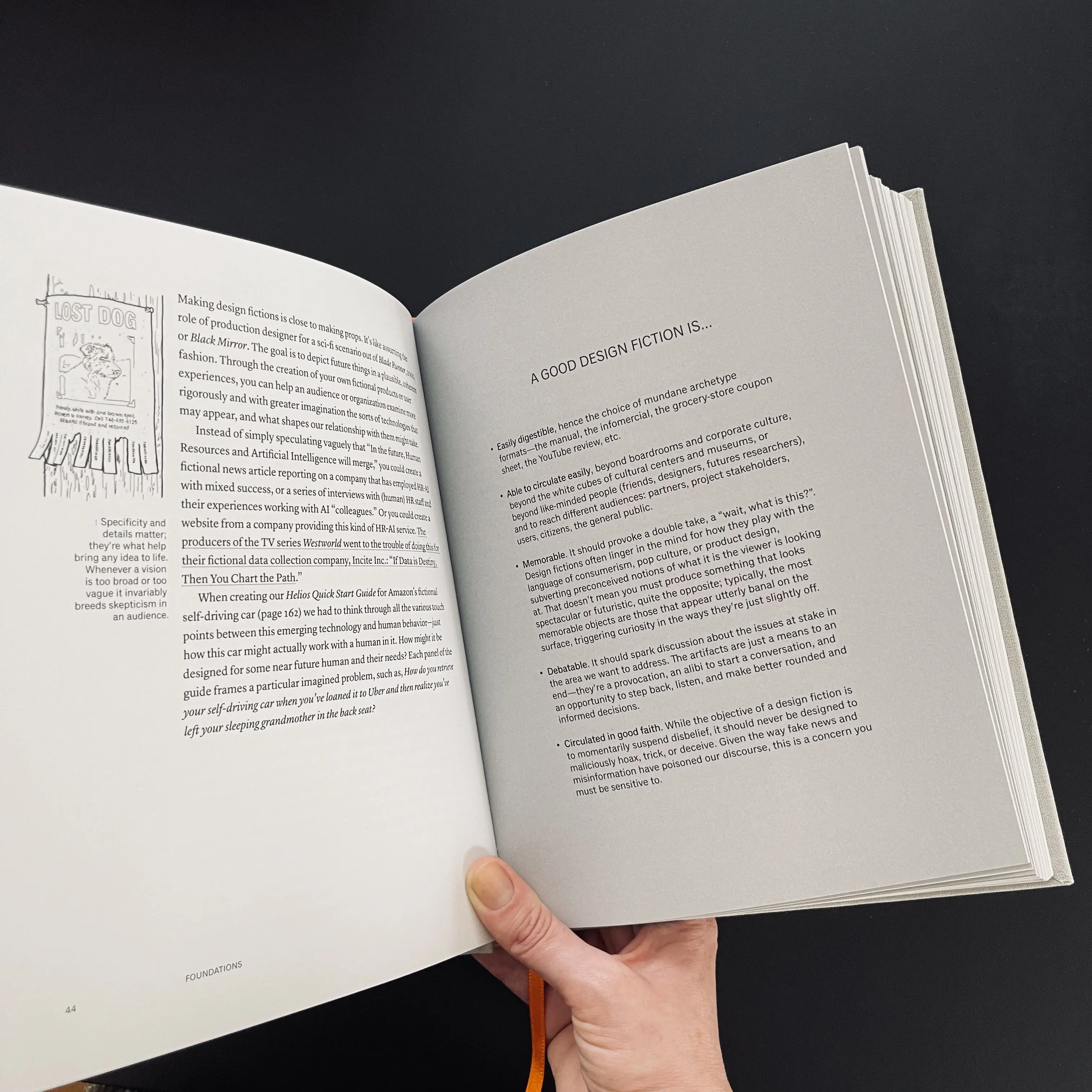 A photo from or of the book The Manual of Design Fiction (Hardcover) by Julian Bleecker