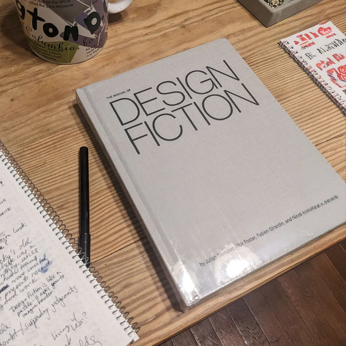 A photo from or of the book The Manual of Design Fiction (Hardcover) by Julian Bleecker