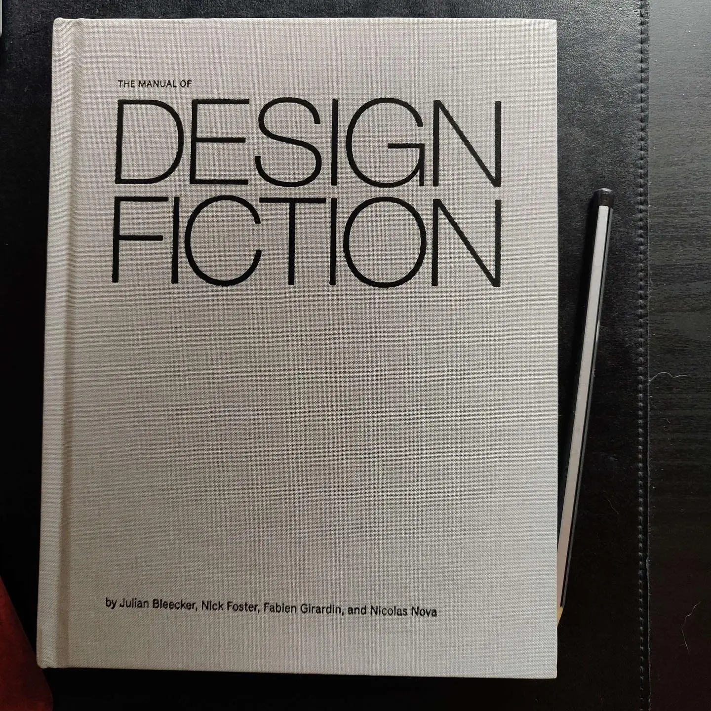 A photo from or of the book The Manual of Design Fiction (Hardcover) by Julian Bleecker