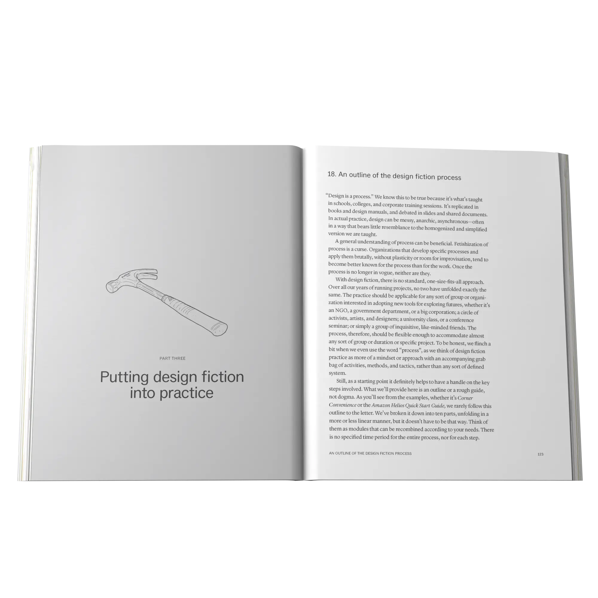 A photo from or of the book The Manual of Design Fiction (Hardcover) by Julian Bleecker