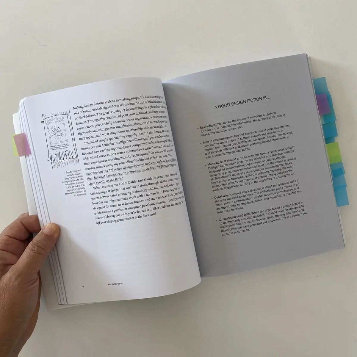 A photo from or of the book The Manual of Design Fiction (Softcover) by Julian Bleecker