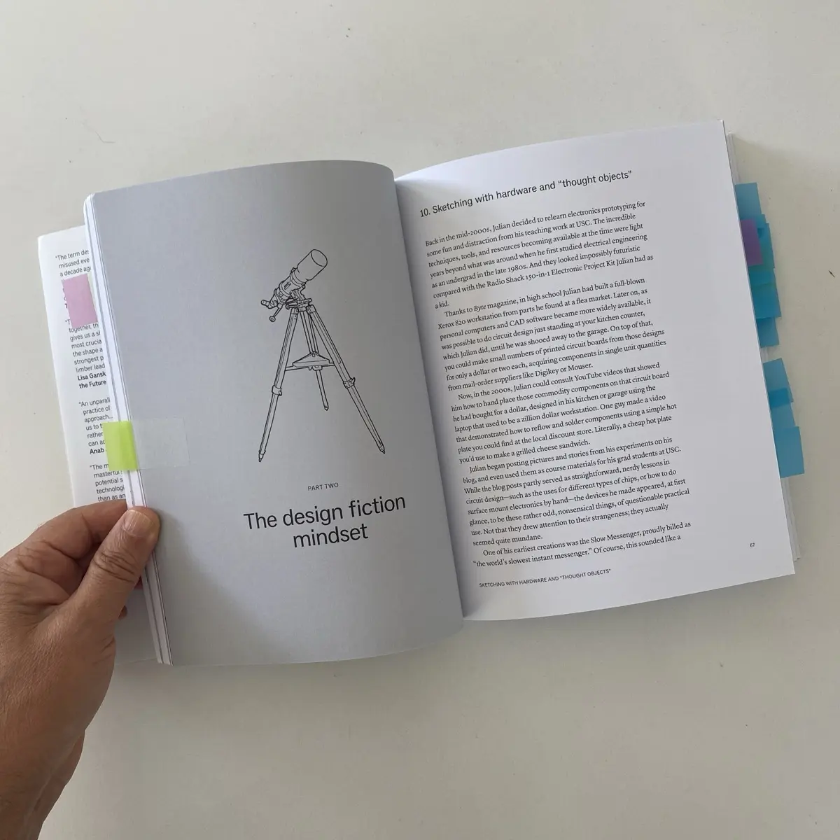 A photo from or of the book The Manual of Design Fiction (Softcover) by Julian Bleecker