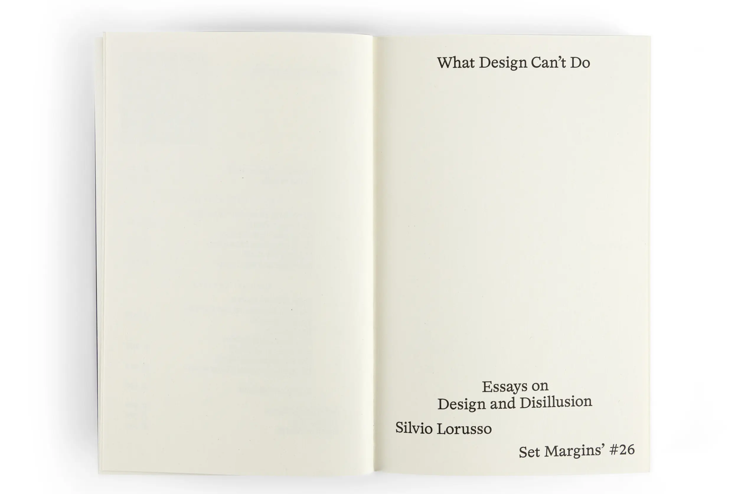 A photo Silvio Lorusso's book What Design Can’t Do