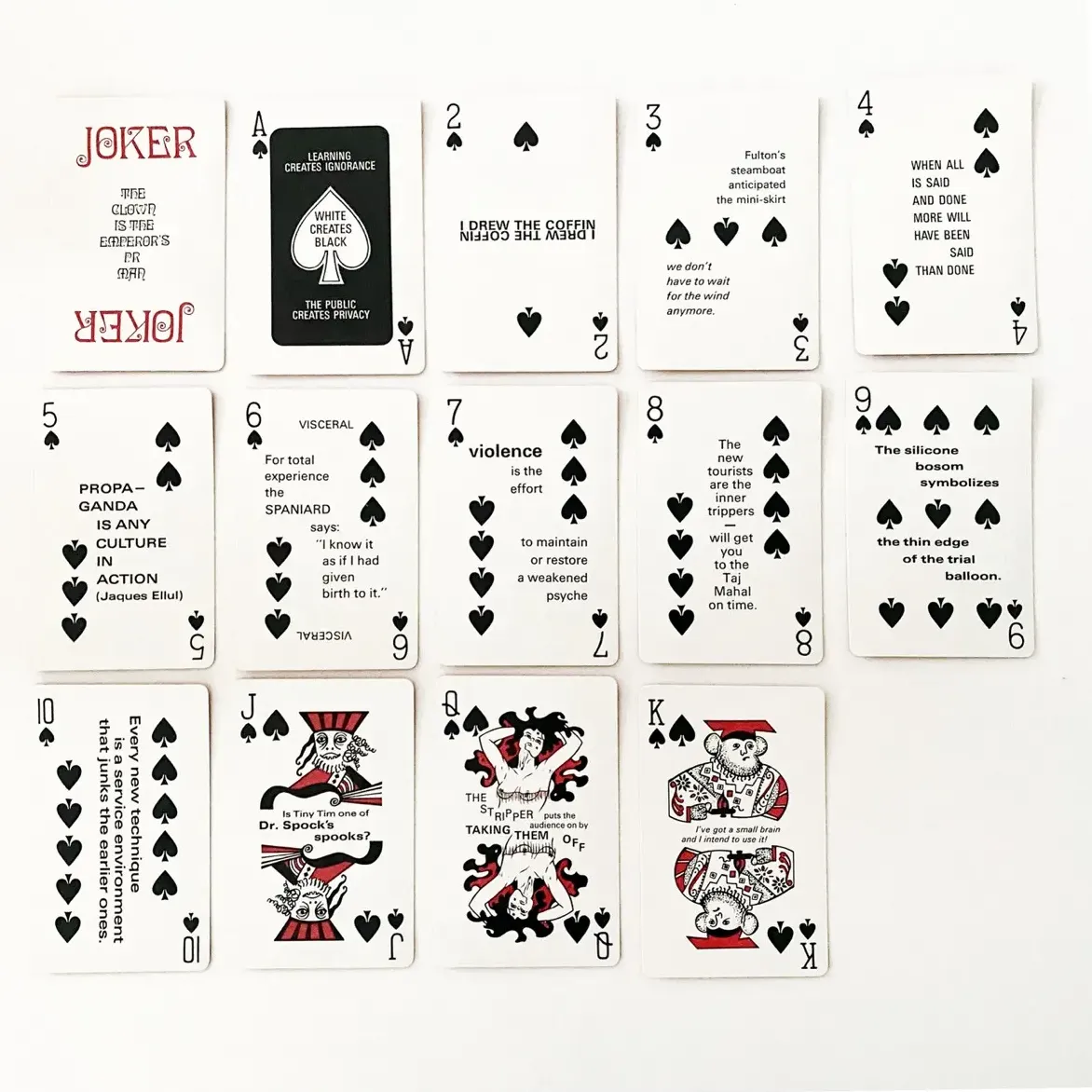 A photo from the card deck Distant Early Warning by Marshall McLuhan