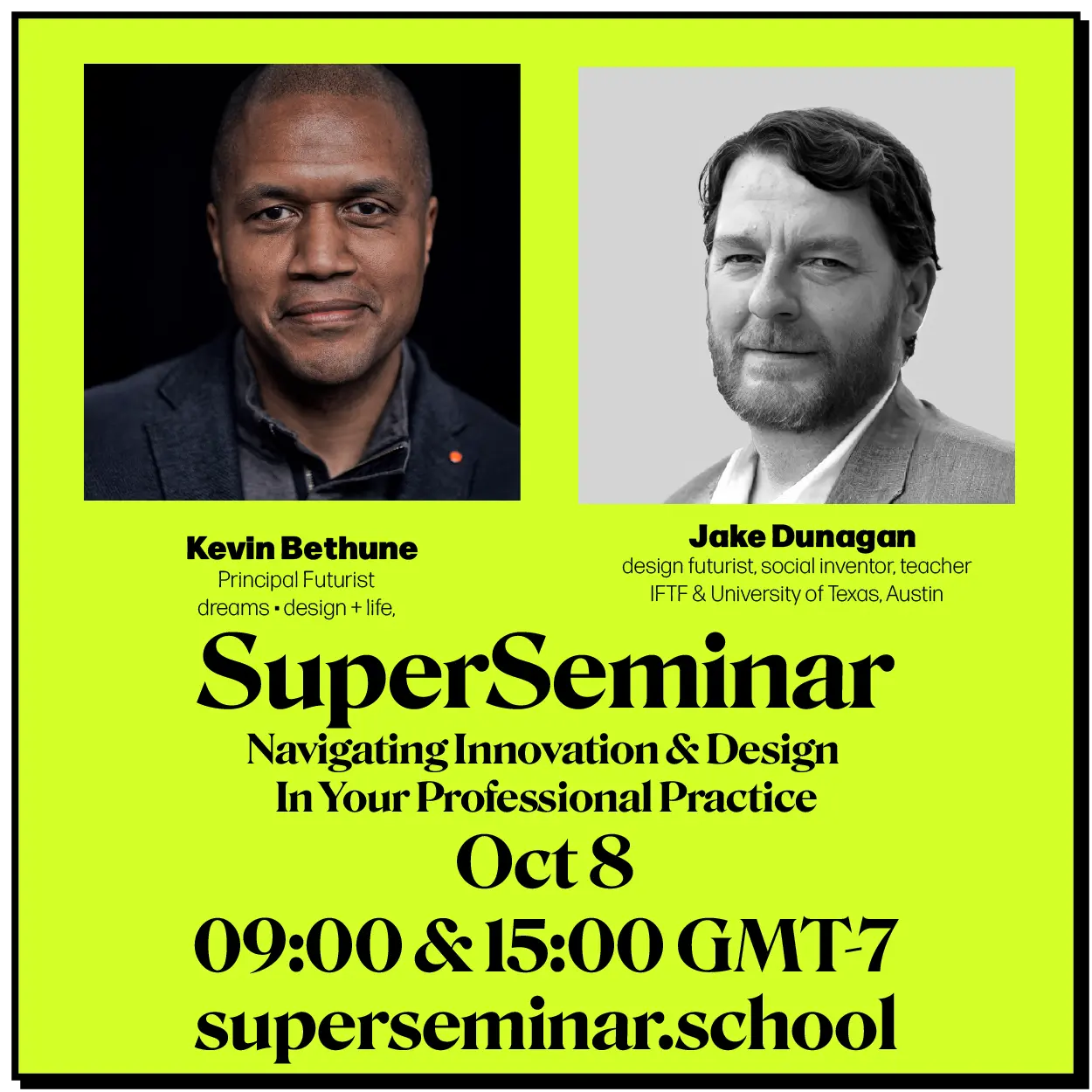 SuperSeminar Season 03 Episode 01 Presenters Jake Dunagan and Kevin Bethune