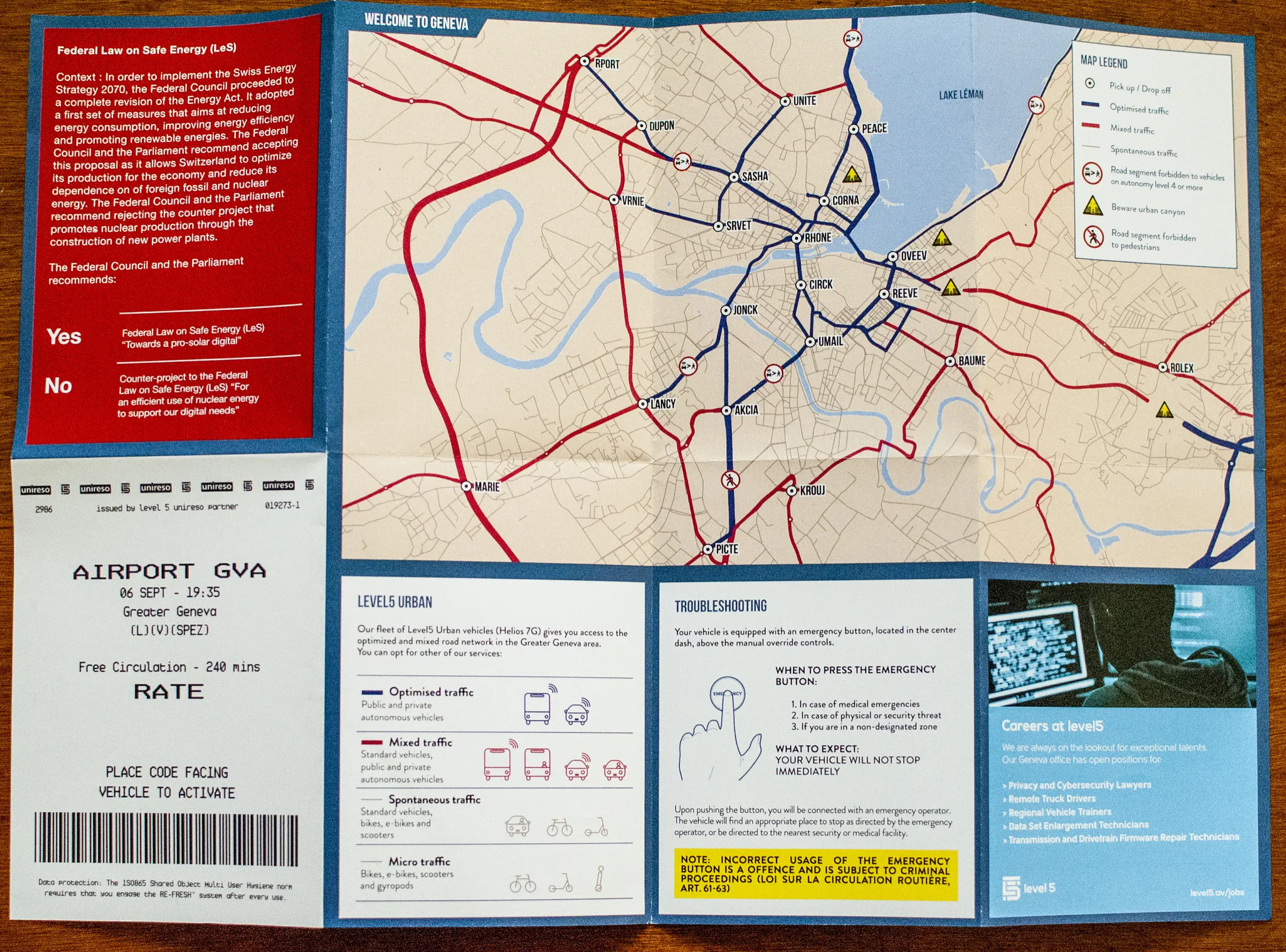 A map of Geneva from an Autonomous Vehicle Future