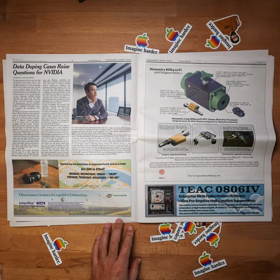 Image from the Near Future Laboratory project A Newspaper from an Artificially Intelligent (Near) Future