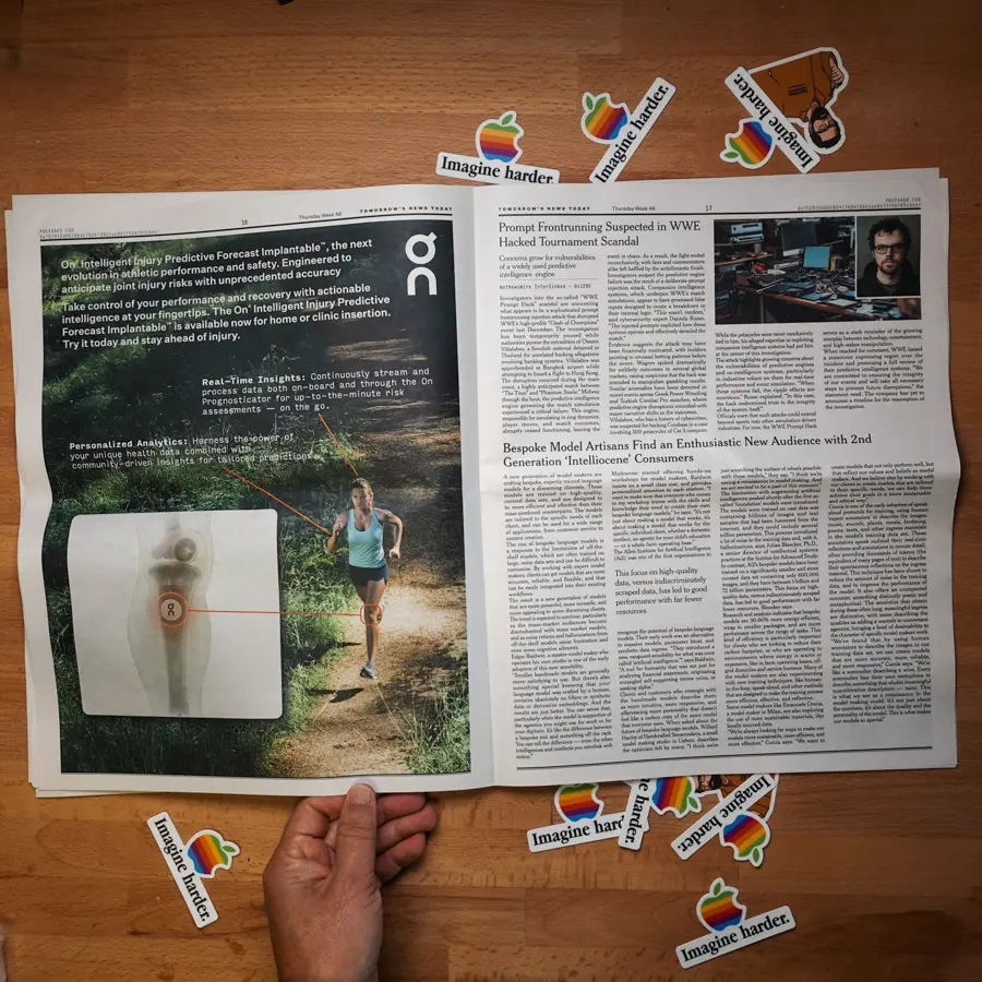 Image from the Near Future Laboratory project A Newspaper from an Artificially Intelligent (Near) Future