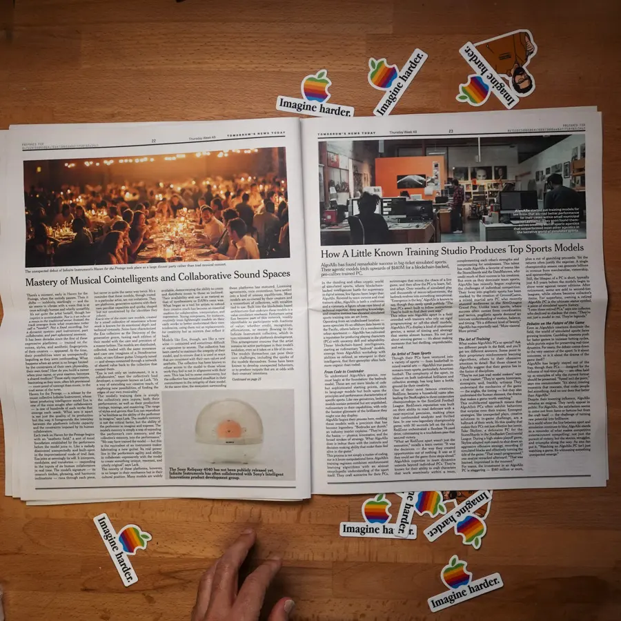 AI Future Mundane Newspaper Spread