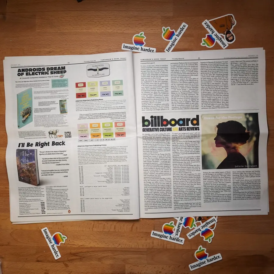 Image from the Near Future Laboratory project A Newspaper from an Artificially Intelligent (Near) Future