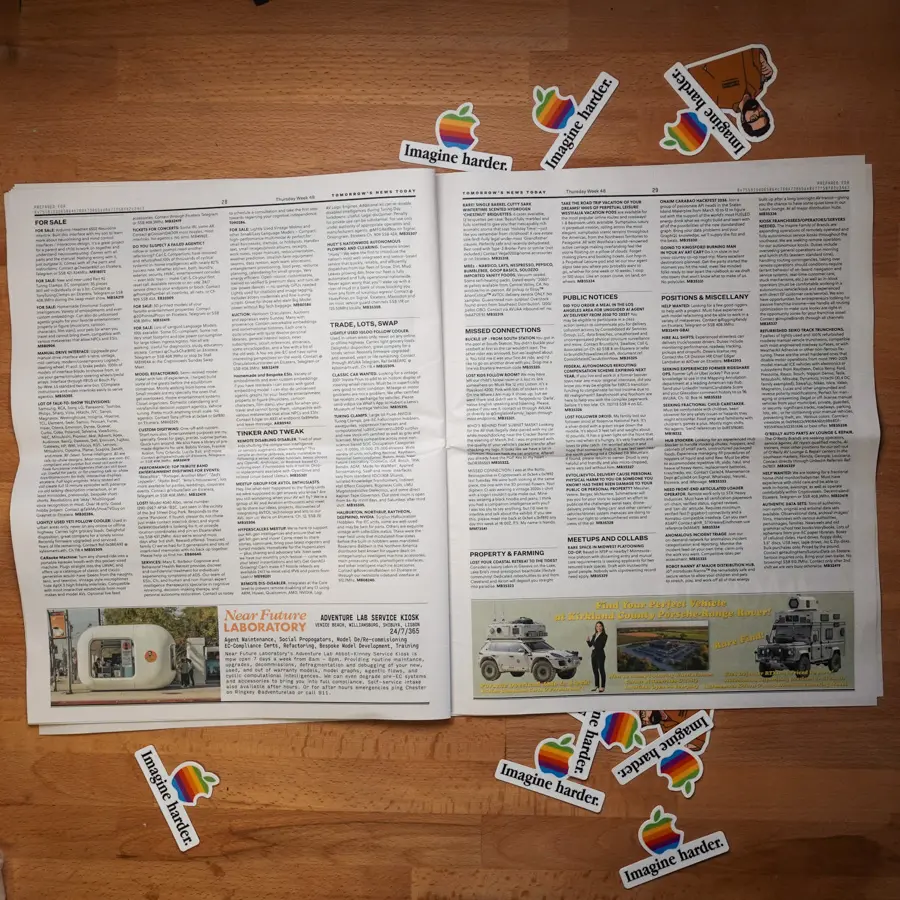 Image from the Near Future Laboratory project A Newspaper from an Artificially Intelligent (Near) Future