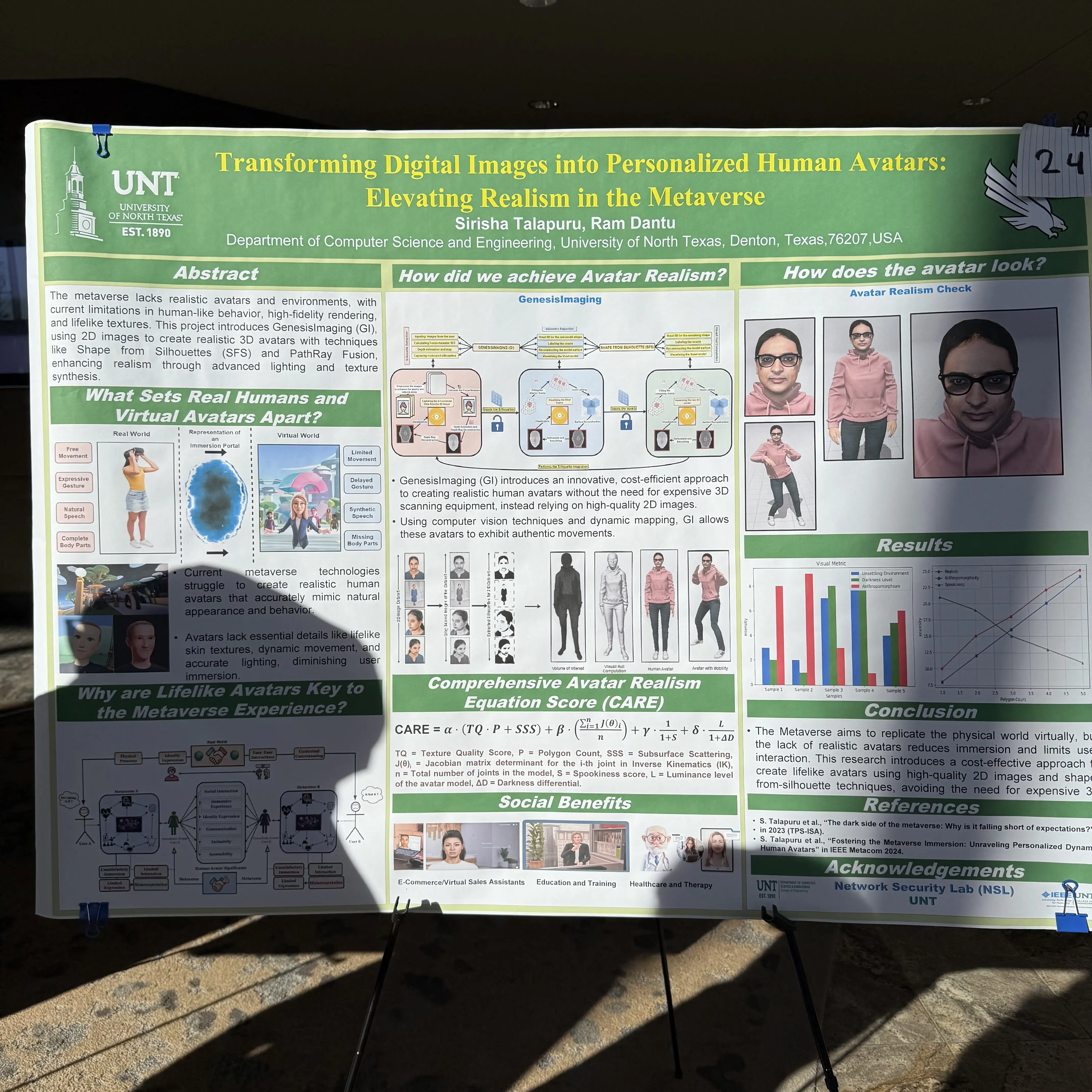 A student's poster from the poster session