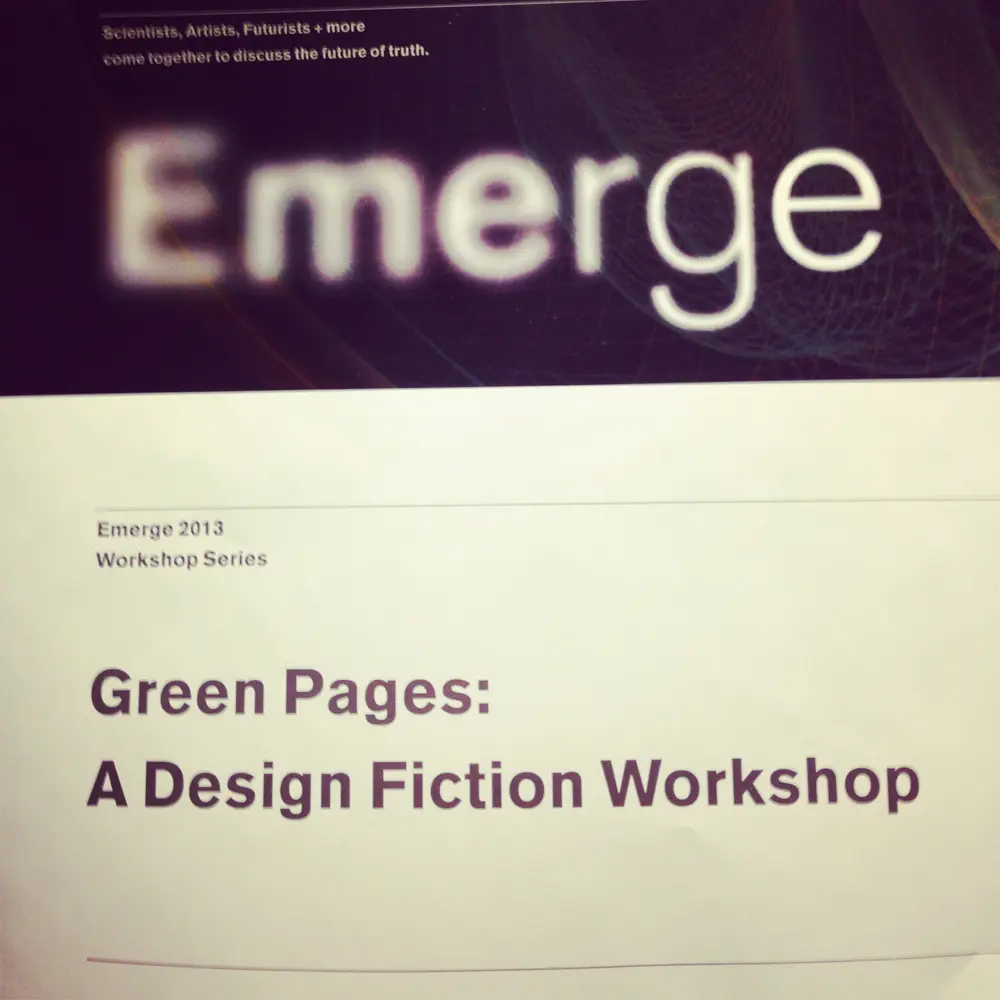 Image from the workshop ‘Green Pages’ Workshop