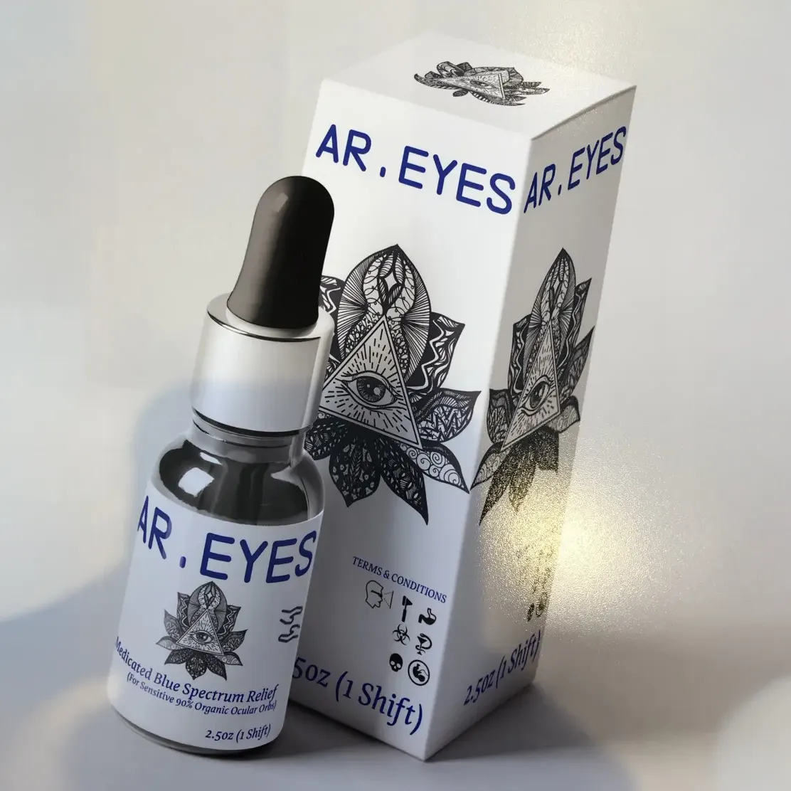 Design Fiction product eyedrops for irritation from Augmented Reality